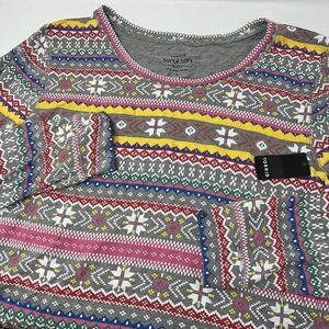 NWT Torrid Super Soft Sleep Fair Isle‎ Heather Gray Long Sleep Shirt Size 4